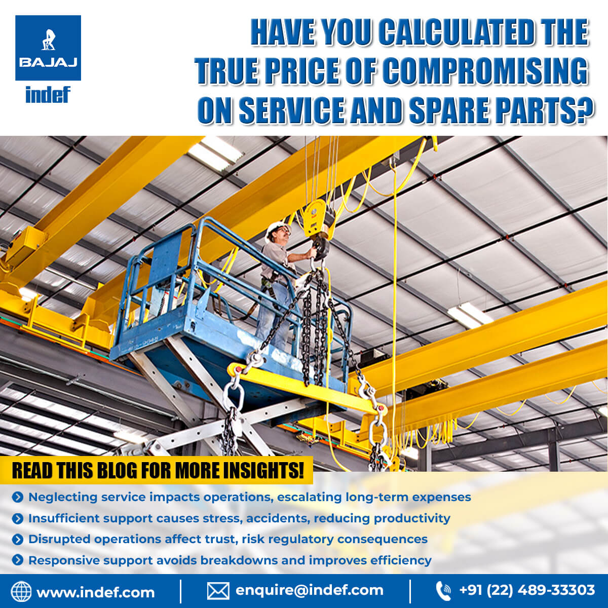 Cost of Compromising on Periodic Service and Quality Spare Parts on Material Handling Systems