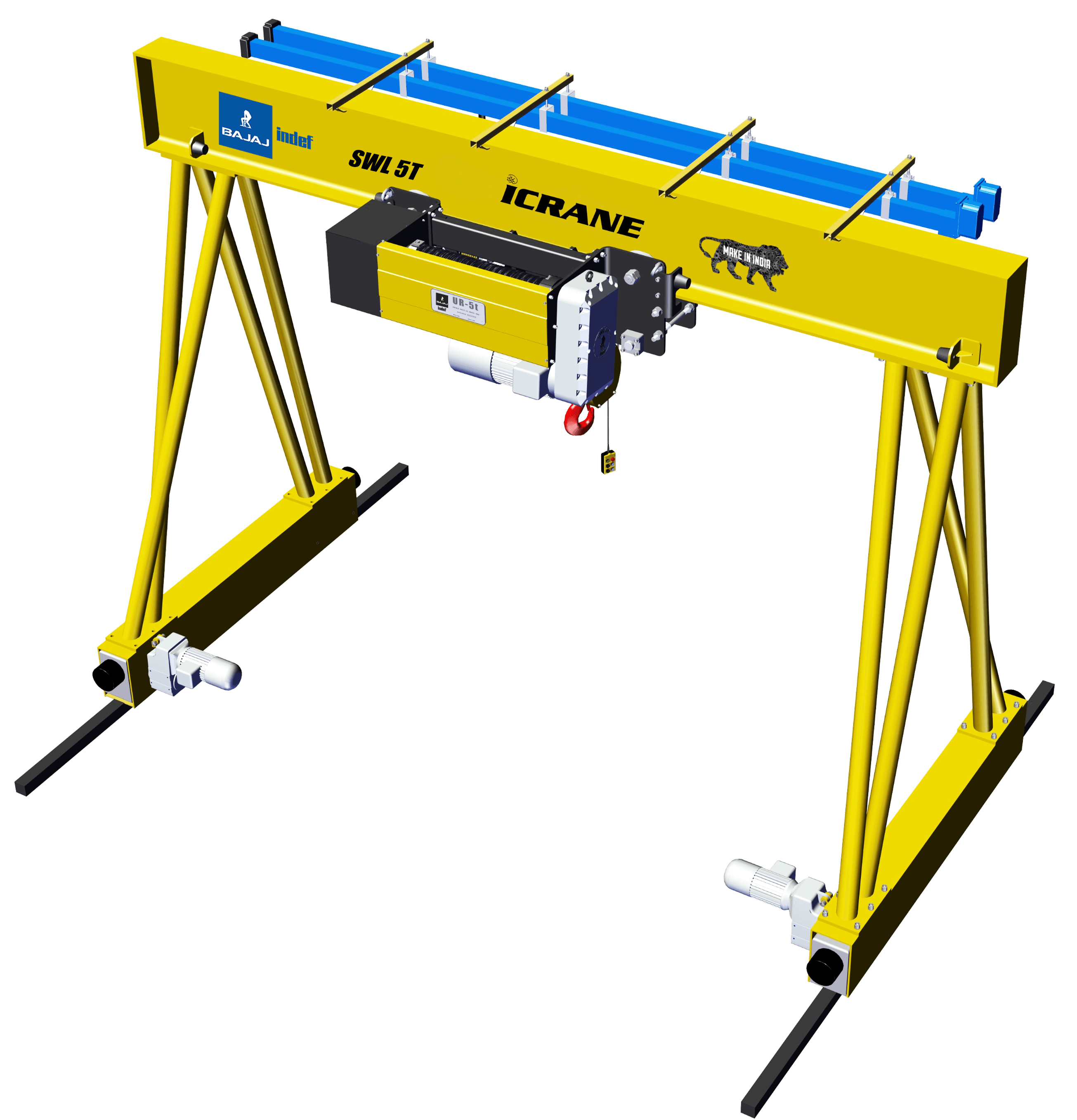 UR 5T SINGLE GIRDER SEMI GANTRY CRANE FOR LEAFLET SG GANTRY