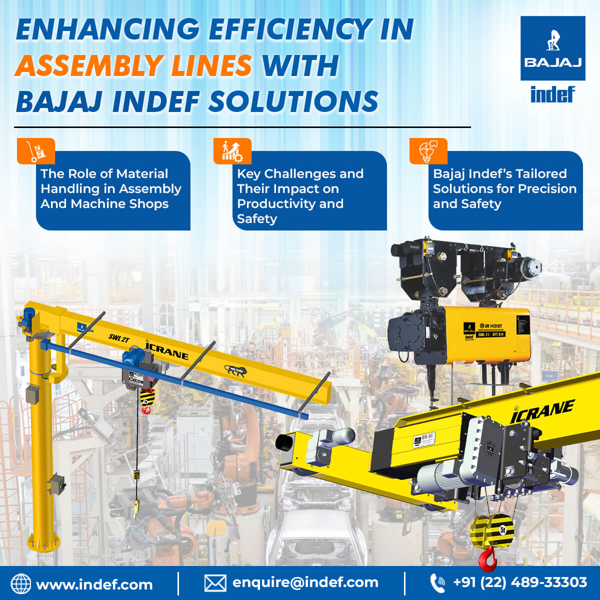 Enhancing Efficiency in Assembly Lines and Machine Shops with Bajaj Indef's Material Handling Solutions