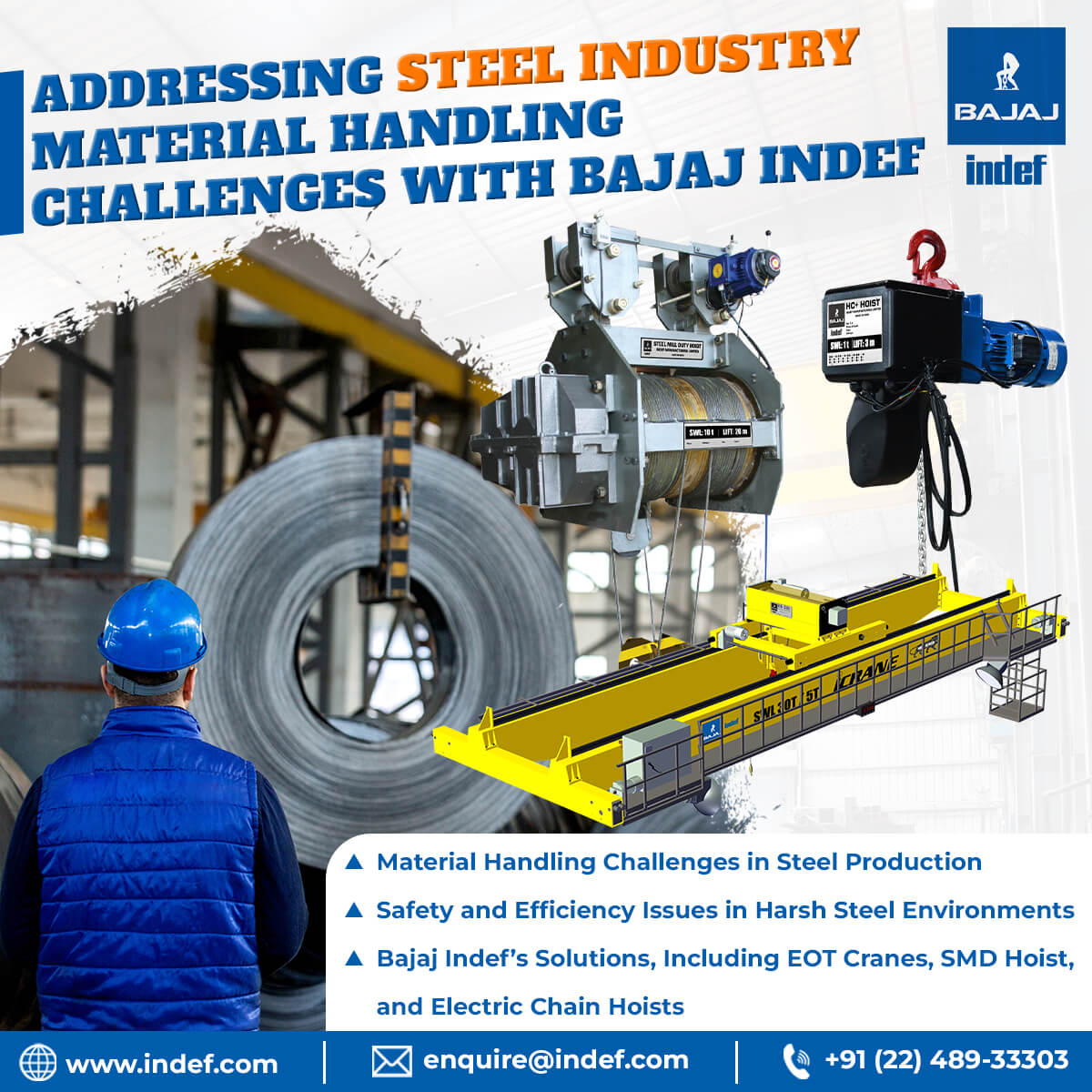 Conquer Challenges in the Steel Industry with Indef's Heavy Duty Lifting Solutions