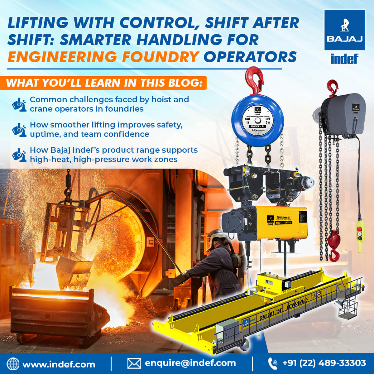 Easy and Safe Lifting for Engineering Foundry Workers Bajaj Indef Makes It Possible