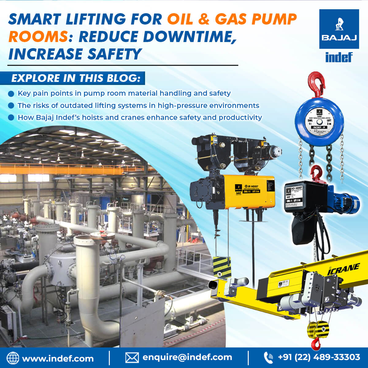 Transform Your Oil & Gas Pump Room Today with Bajaj Indef’s Material Handling Solutions